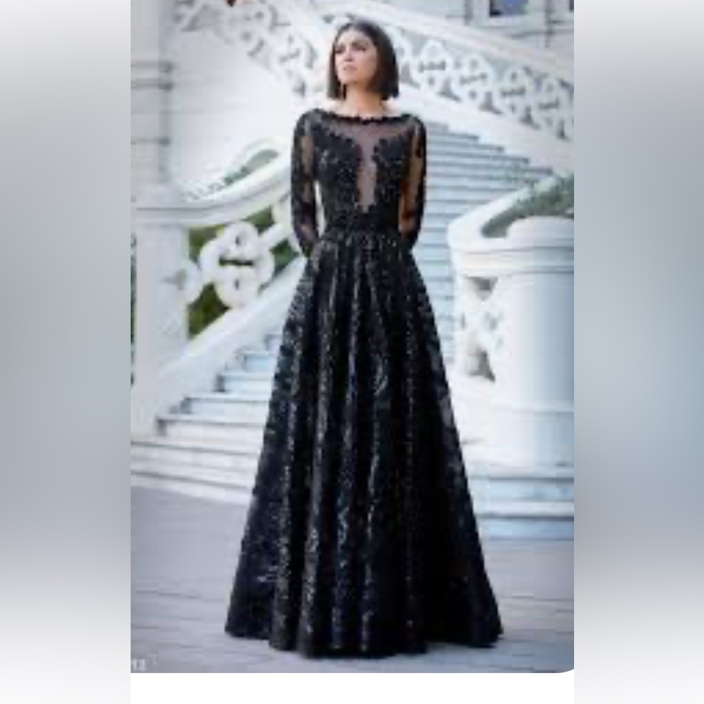 Nwt! Azzure Couture Fully Sequined Ballgown — image 2 of 8